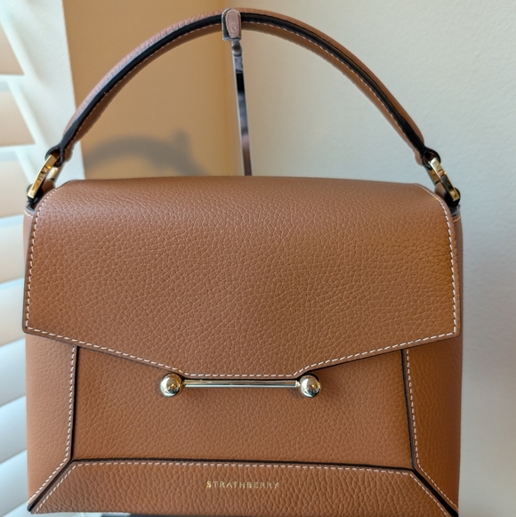 Strathberry Mosaic Top handle Grain tan Vanilla Stitch - Picture 2 of 14